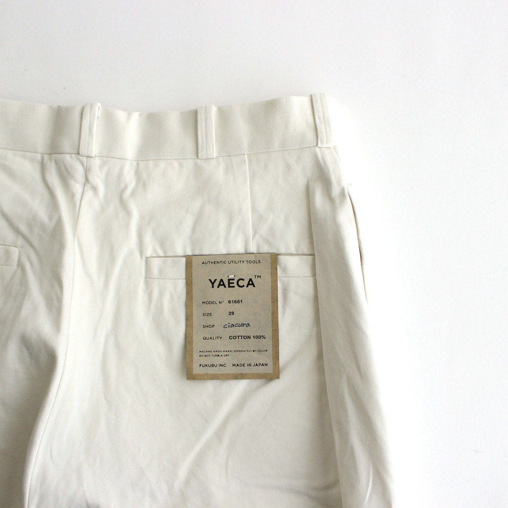 CHINO CLOTH PANTS WIDE STARIGHT #WHITE [61651] _ YAECA | ヤエカ