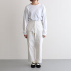 CHINO CLOTH PANTS WIDE STARIGHT #WHITE [61651]