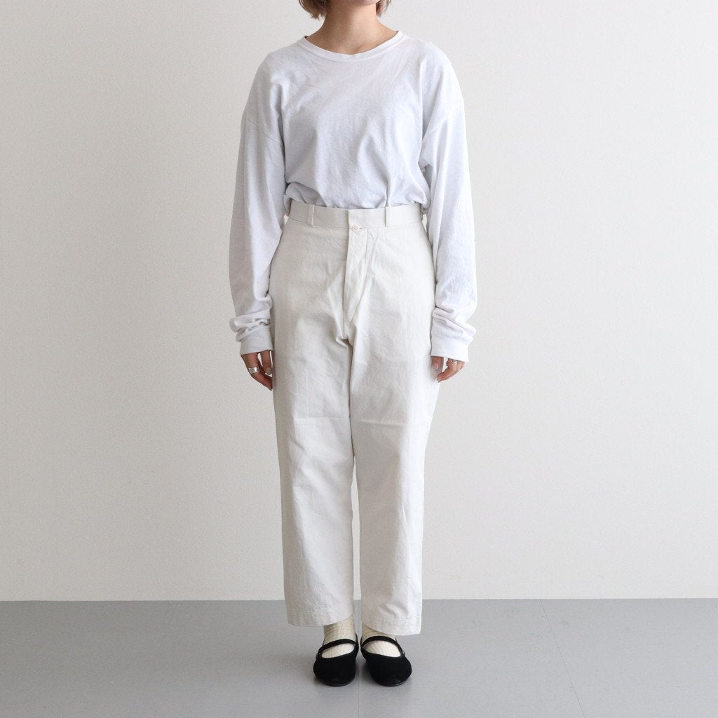 CHINO CLOTH PANTS WIDE STARIGHT #WHITE [61651]