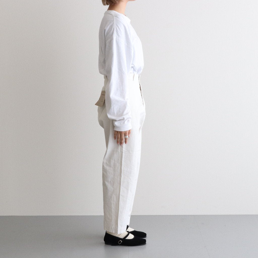 CHINO CLOTH PANTS WIDE STARIGHT #WHITE [61651]