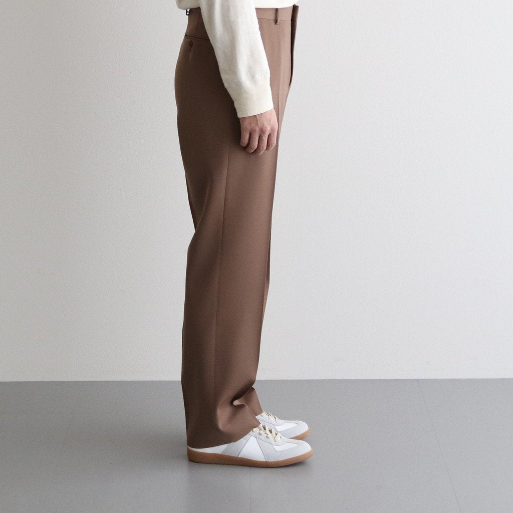 LIGHT WOOL MAX GABARDINE SLACKS #BROWN [A22SP02MG] _ AURALEE