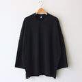 FSSOT | Cross-knit light waffle knit crew neck oversize pullover #95 BLACK [TA_FR033TF]