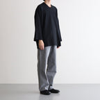 FSSOT | Cross-knit light waffle knit crew neck oversize pullover #95 BLACK [TA_FR033TF]