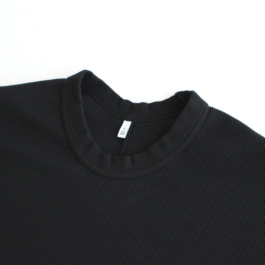 FSSOT | Cross-knit light waffle knit crew neck oversize pullover #95 BLACK [TA_FR033TF]