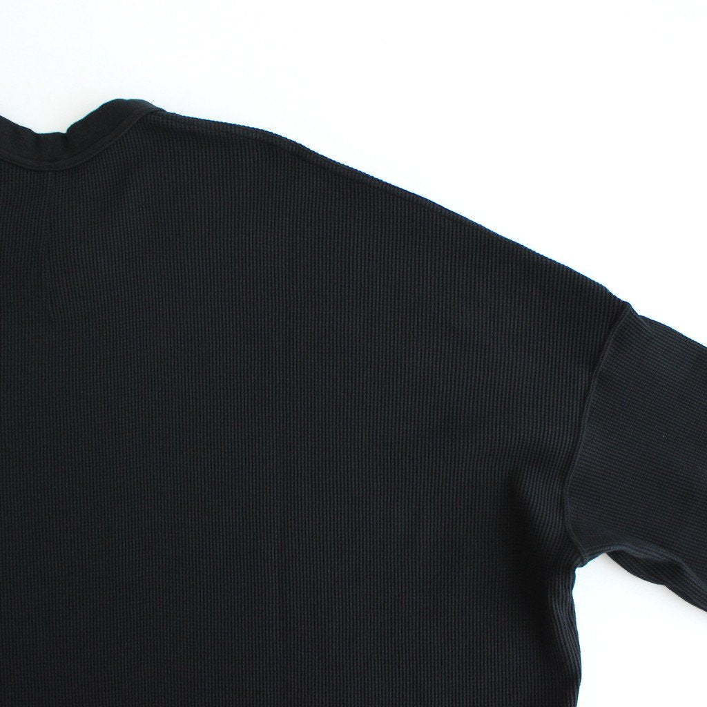 FSSOT | Cross-knit light waffle knit crew neck oversize pullover #95 BLACK [TA_FR033TF]