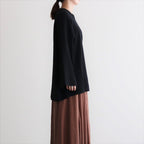 FSSOT | Cross-knit light waffle knit crew neck oversize pullover #95 BLACK [TA_FR033TF]