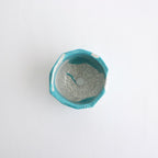 植木鉢 for ciacura 中 貫入 ターコイズ流し #Ａ