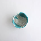 植木鉢 for ciacura 中 貫入 ターコイズ流し #B