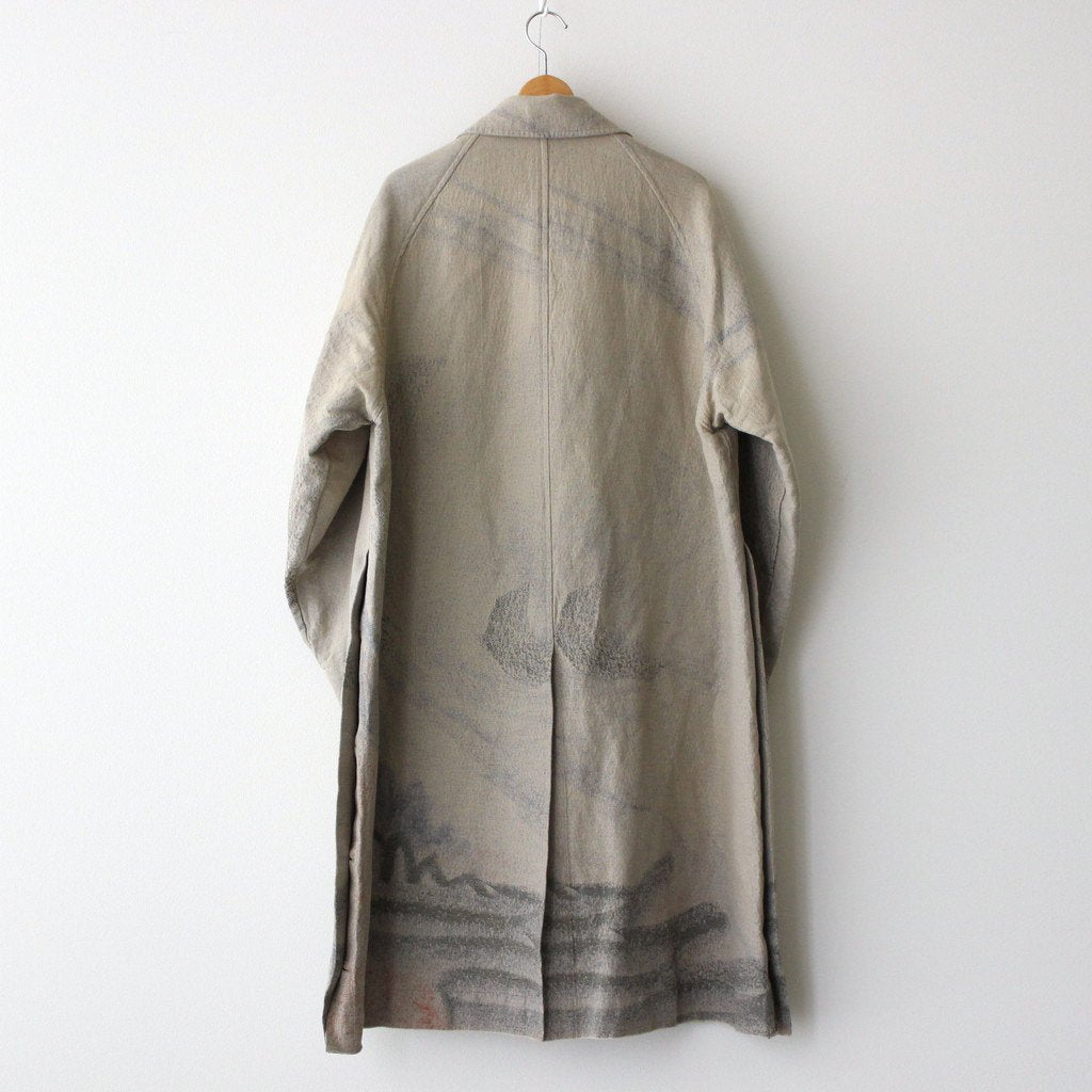 JACQUARD BAL COLLAR COAT #BEIGE [YK22SS0309C]
