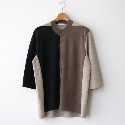 Open front knit T-shirt #MULTI [02S21]