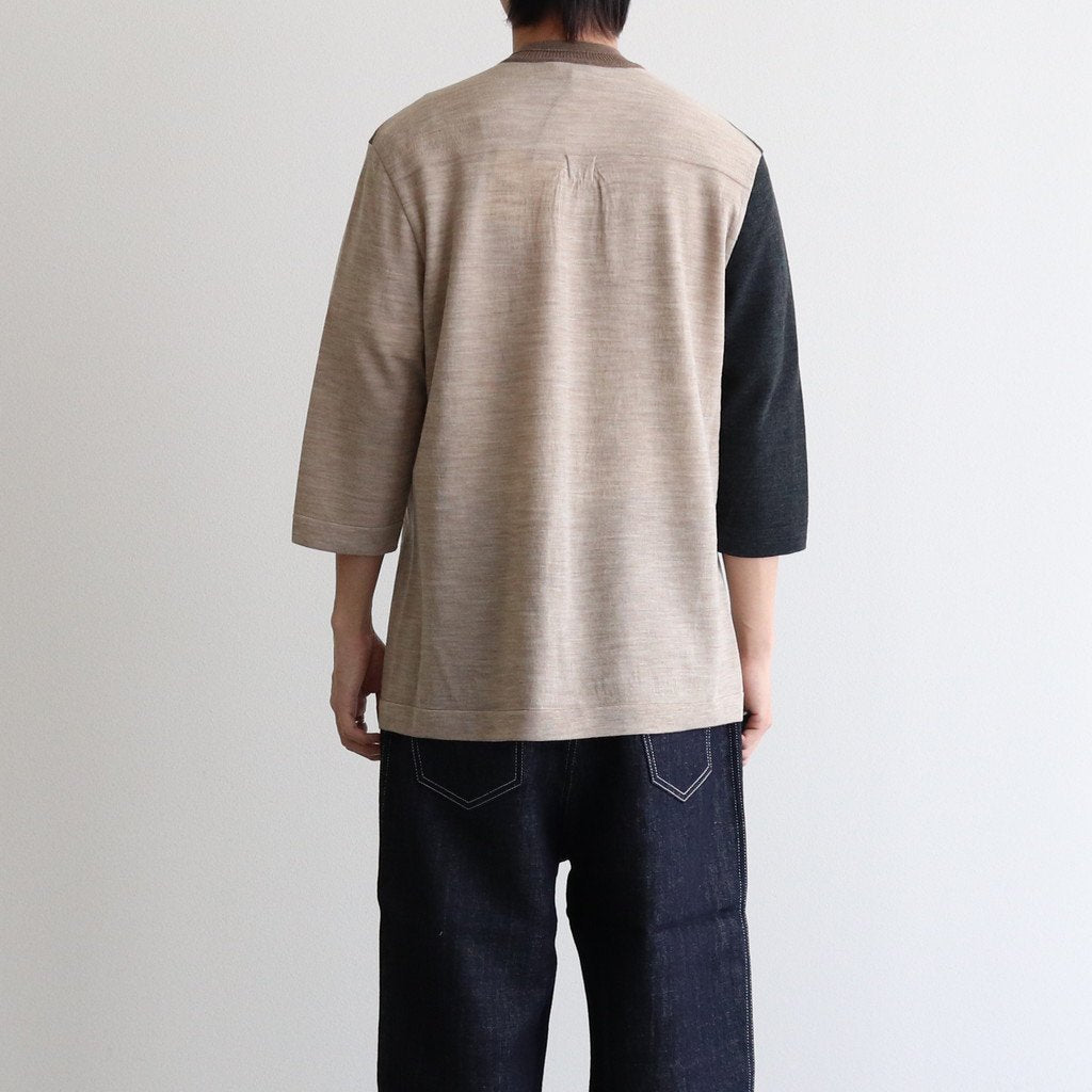 Open front knit T-shirt #MULTI [02S21]