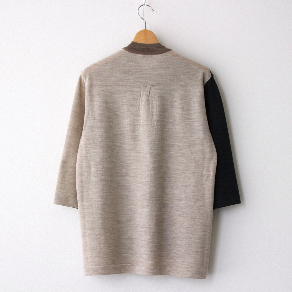 オープンフロントニットTシャツ #MULTI [02S21]