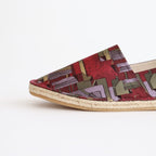 JUTE SLIPPER #ABSTRACT BURGUNDY [ol-s-jut]