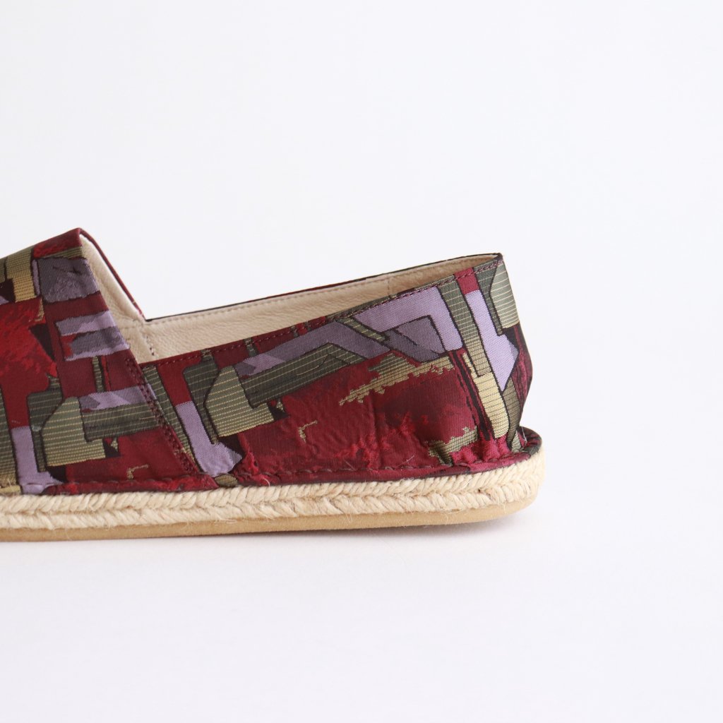 JUTE SLIPPER #ABSTRACT BURGUNDY [ol-s-jut]