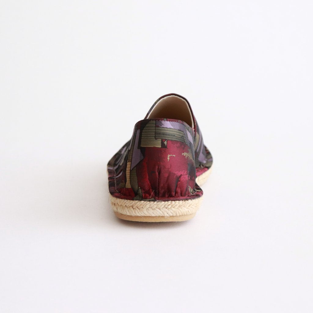 JUTE SLIPPER #ABSTRACT BURGUNDY [ol-s-jut]