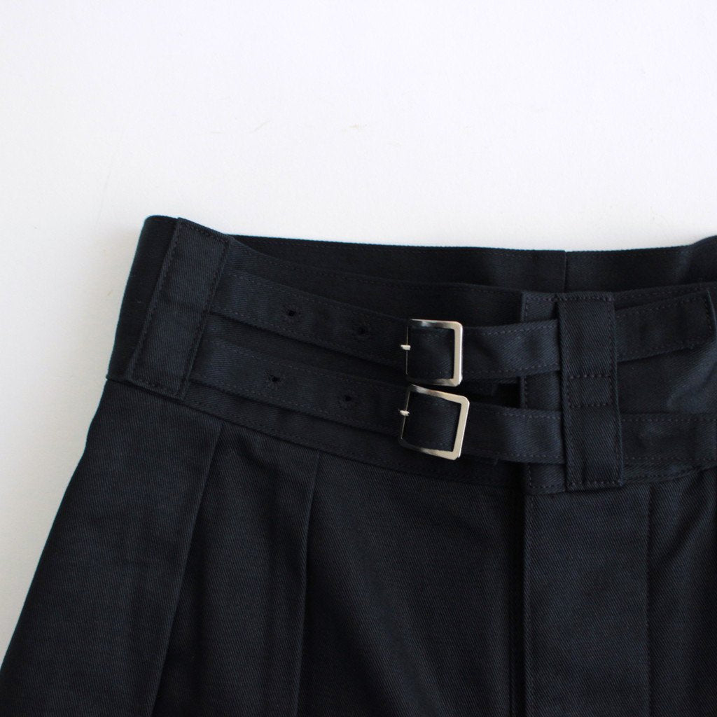 DOUBLE BELTED GURKHA SHORT TROUSERS #DARK NAVY [L2201-PT002]