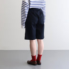 DOUBLE BELTED GURKHA SHORT TROUSERS #DARK NAVY [L2201-PT002]