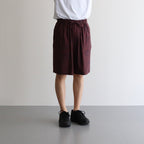 PRINTED EASY WIDE SHORTS #BORDEAUX [YK22SS0326P]