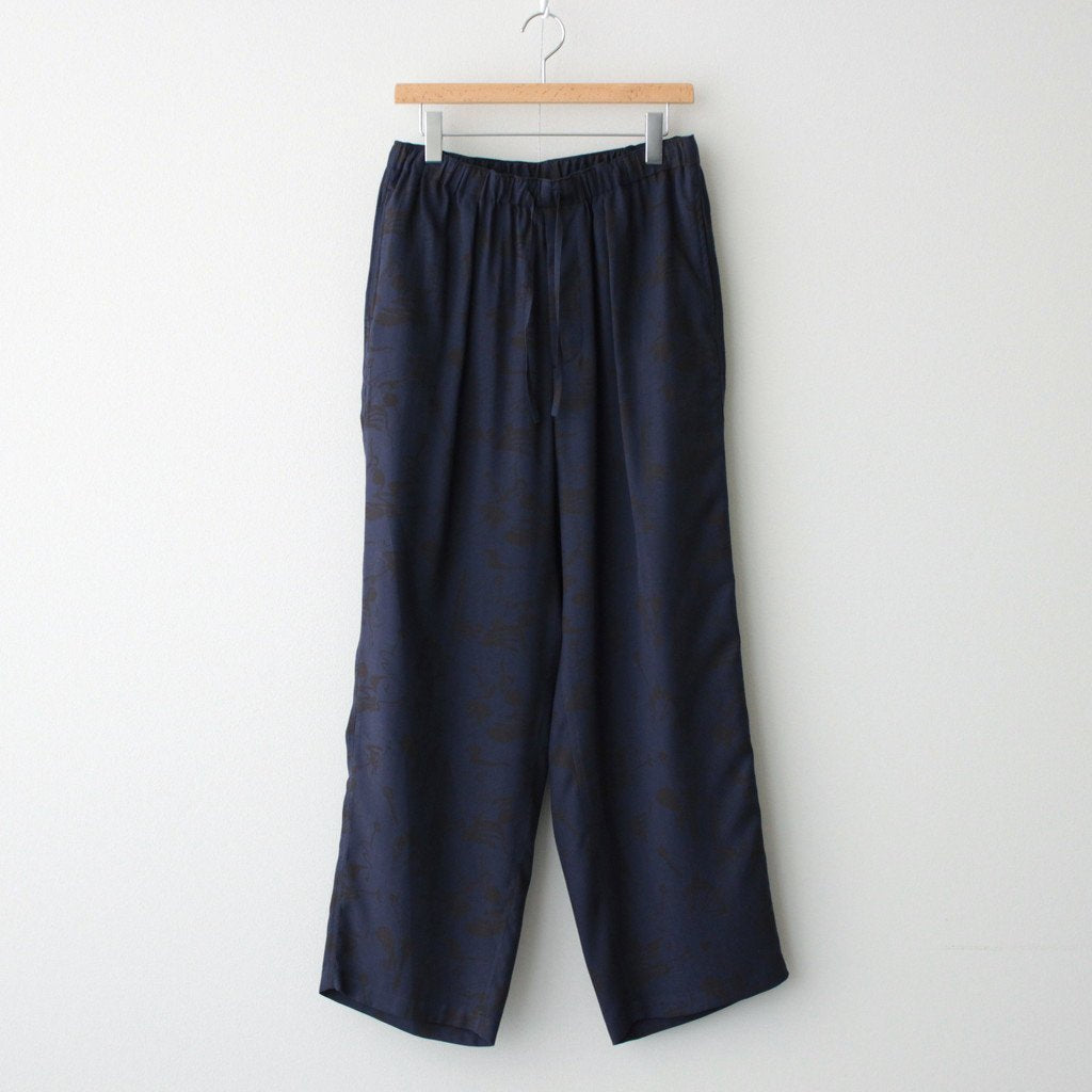 PRINTED EASY WIDE PANTS #NAVY [YK22SS0325P]