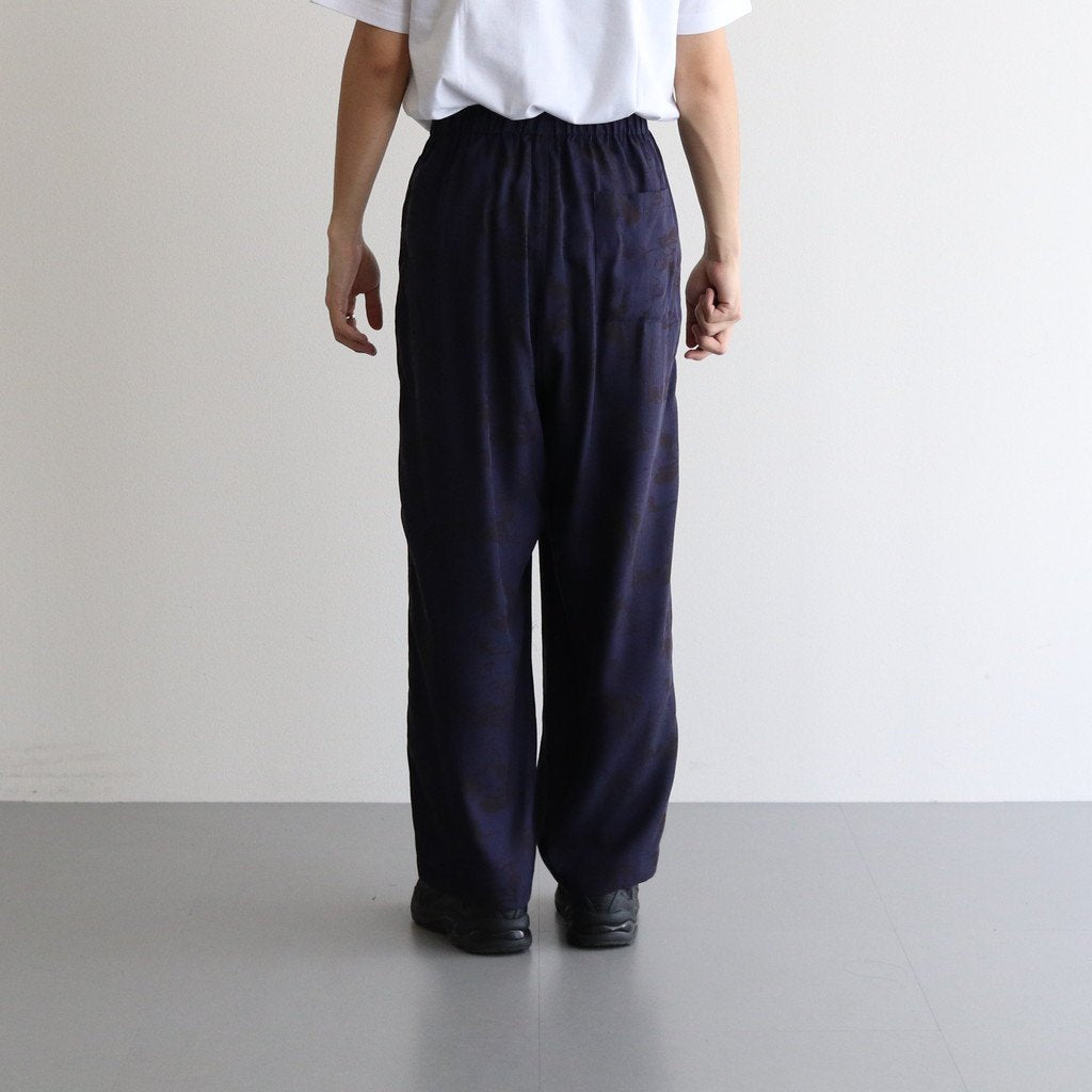 PRINTED EASY WIDE PANTS #NAVY [YK22SS0325P]
