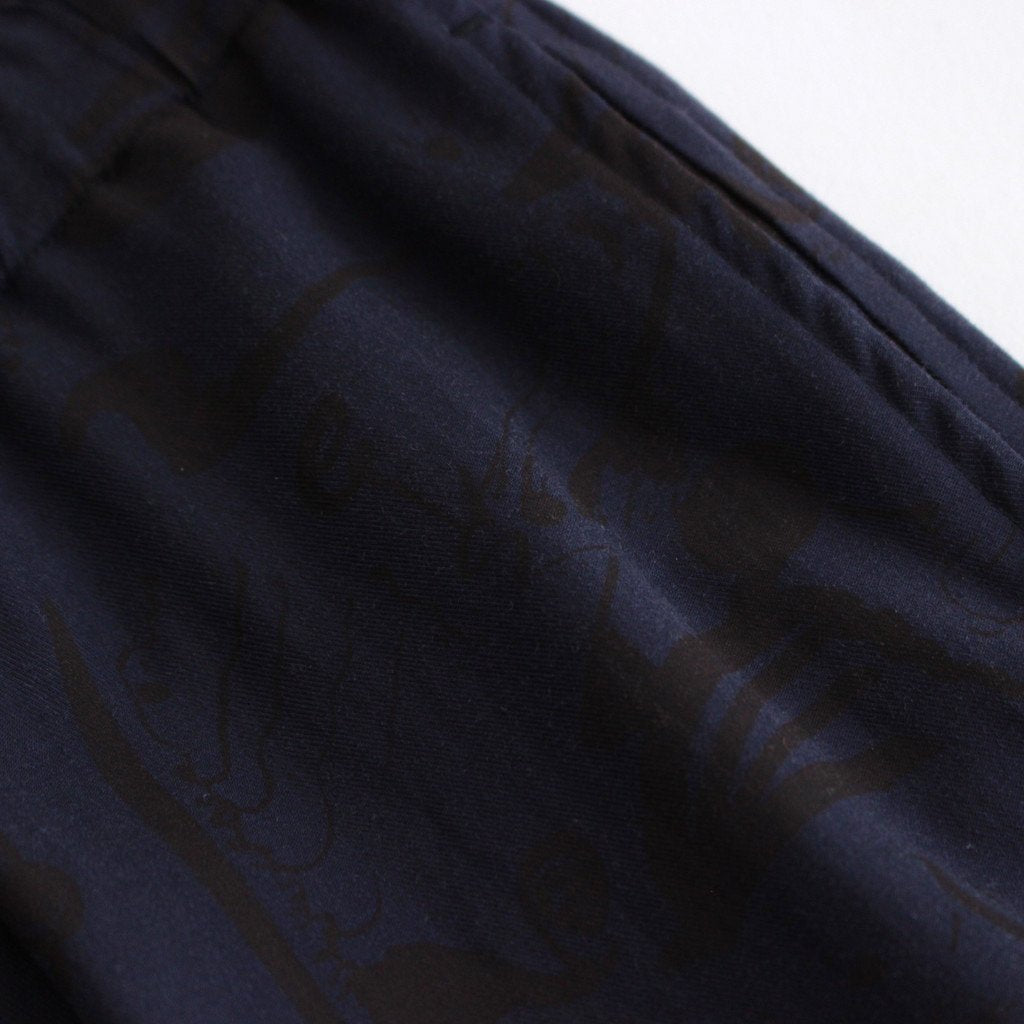 PRINTED EASY WIDE PANTS #NAVY [YK22SS0325P]