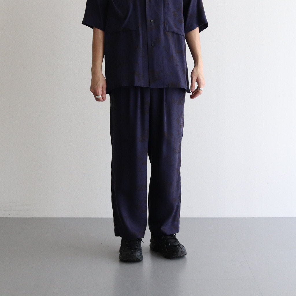 PRINTED EASY WIDE PANTS #NAVY [YK22SS0325P]