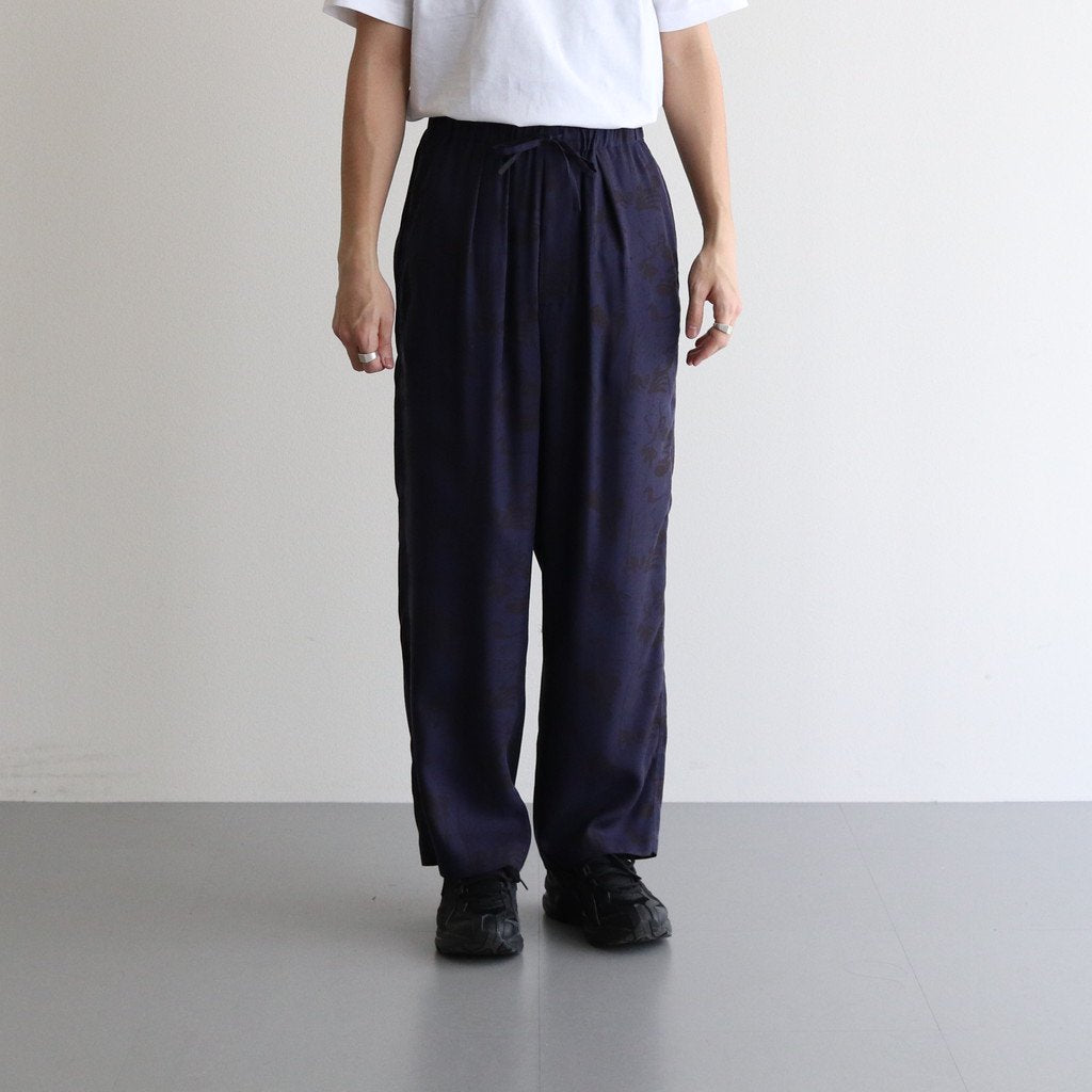 PRINTED EASY WIDE PANTS #NAVY [YK22SS0325P]