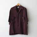 PRINTED HALF SLEEVES SHIRT #BORDEAUX [YK22SS0324SH]