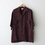 PRINTED HALF SLEEVES SHIRT #BORDEAUX [YK22SS0324SH]