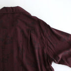 PRINTED HALF SLEEVES SHIRT #BORDEAUX [YK22SS0324SH]