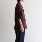 PRINTED HALF SLEEVES SHIRT #BORDEAUX [YK22SS0324SH]