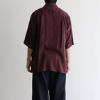 PRINTED HALF SLEEVES SHIRT #BORDEAUX [YK22SS0324SH]