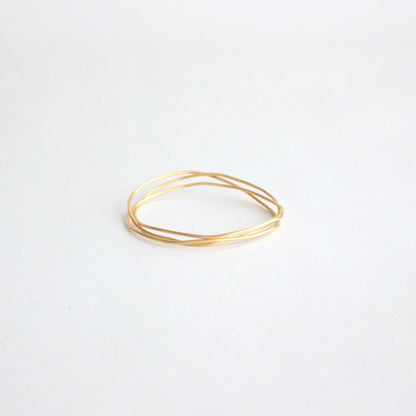 ROUND WIRE BANGLE S_ STRINGS #GOLD [1207a_bs]
