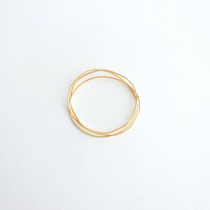 ROUND WIRE BANGLE S_ STRINGS #GOLD [1207a_bs]