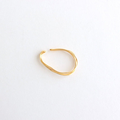 ROUND WIRE EARRING L_ STRINGS EAR CUFF #GOLD [1210a_cl]