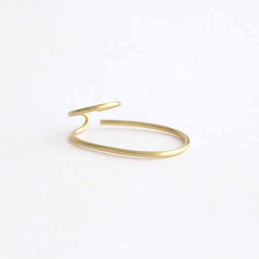 ROUND WIRE EARRING _ MOVE EAR CUFF #BRASS [1104a_m]