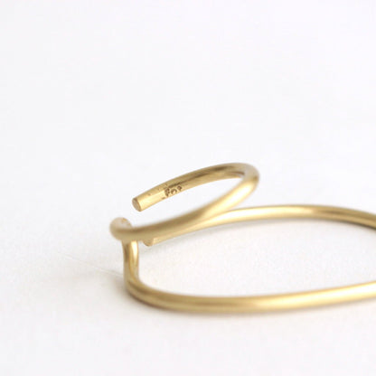 ROUND WIRE EARRING _ MOVE EAR CUFF #BRASS [1104a_m]