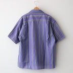 KHADI COTTON PAJAMA SHIRT #PURPLE STRIPE [PR22SS-SH020]