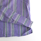 KHADI COTTON PAJAMA SHIRT #PURPLE STRIPE [PR22SS-SH020]