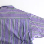 KHADI COTTON PAJAMA SHIRT #PURPLE STRIPE [PR22SS-SH020]