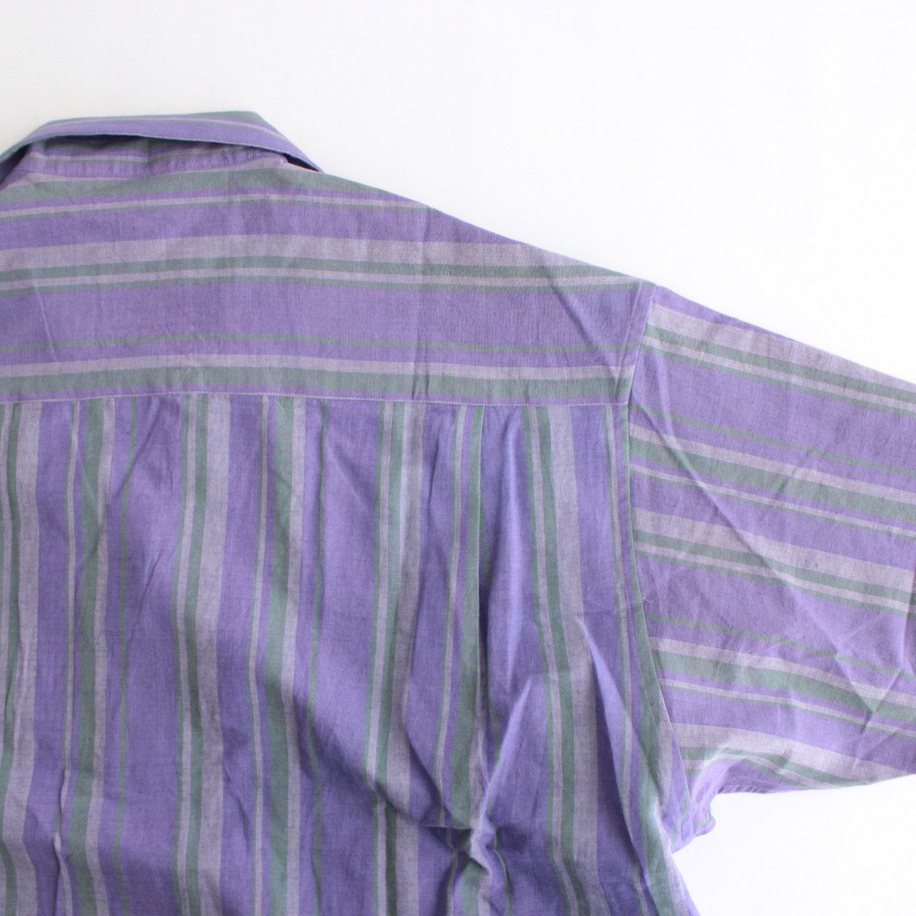 KHADI COTTON PAJAMA SHIRT #PURPLE STRIPE [PR22SS-SH020]
