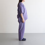 KHADI COTTON PAJAMA SHIRT #PURPLE STRIPE [PR22SS-SH020]