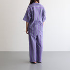 KHADI COTTON PAJAMA SHIRT #PURPLE STRIPE [PR22SS-SH020]