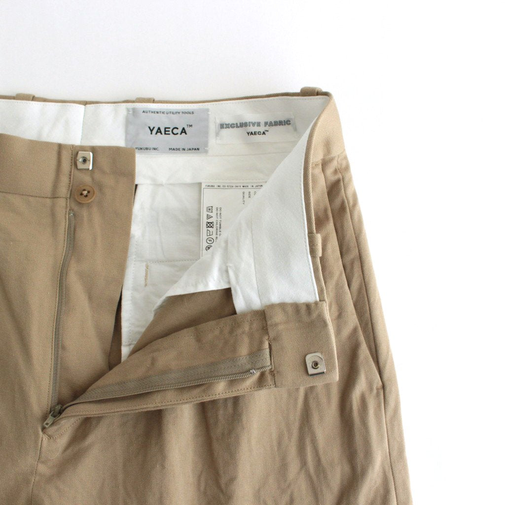 CHINO CLOTH PANTS TUCK STRAIGHT #KHAKI [62609]