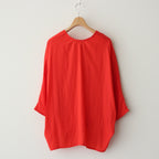 NDPPO｜割繊ポリエステル・チャイニーズクレープ ドルマンスリーブプルオーバー #SIGNAL RED [TA_NC193PO]