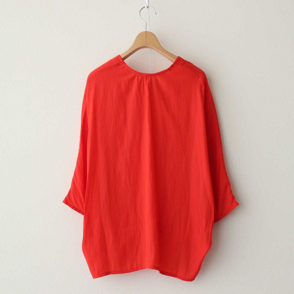 NDPPO｜割繊ポリエステル・チャイニーズクレープ ドルマンスリーブプルオーバー #SIGNAL RED [TA_NC193PO]