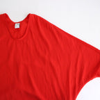 NDPPO｜割繊ポリエステル・チャイニーズクレープ ドルマンスリーブプルオーバー #SIGNAL RED [TA_NC193PO]