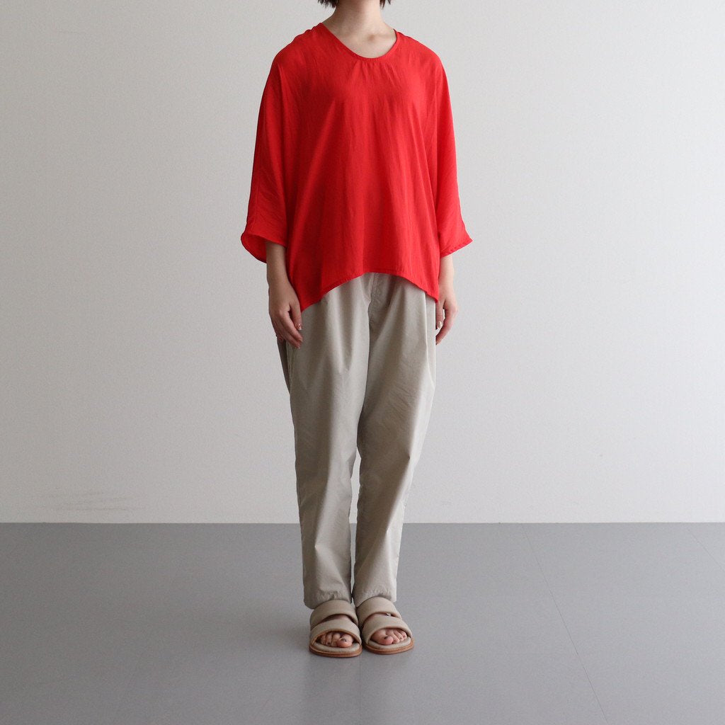 NDPPO | Split polyester Chinese crepe dolman sleeve pullover #SIGNAL RED [TA_NC193PO]