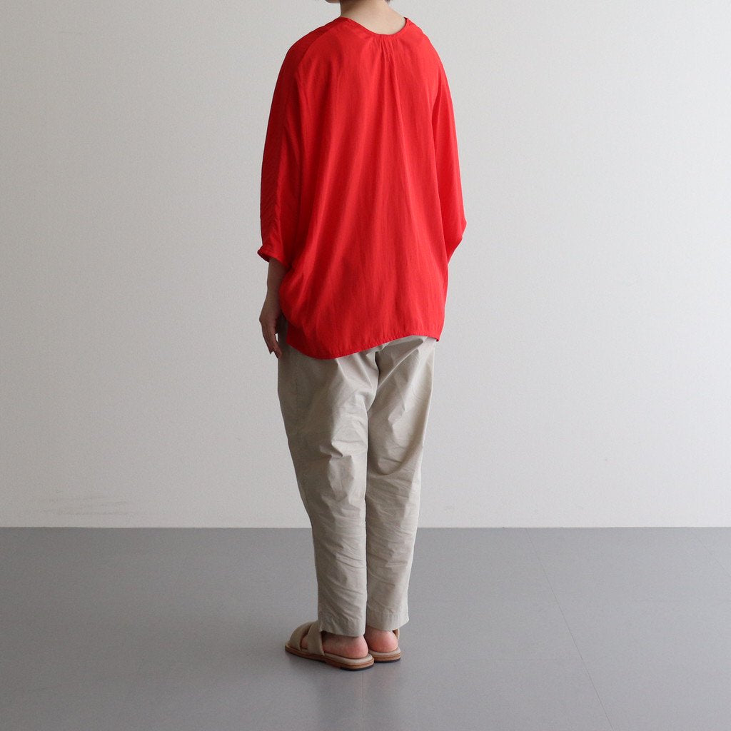 NDPPO | Split polyester Chinese crepe dolman sleeve pullover #SIGNAL RED [TA_NC193PO]