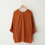 NDPPO｜割繊ポリエステル・チャイニーズクレープ ドルマンスリーブプルオーバー  #CARROT ORANGE [TA_NC193PO]